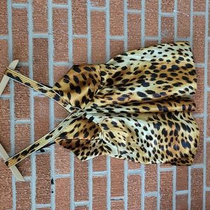 Victoria's Secret leopard print loose strappy top size L